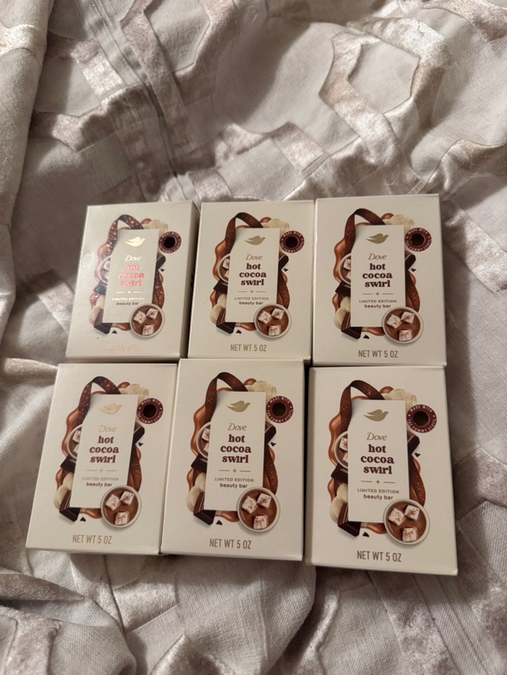 Dove Hot Cocoa Swirl Beauty Bars - Set of 6